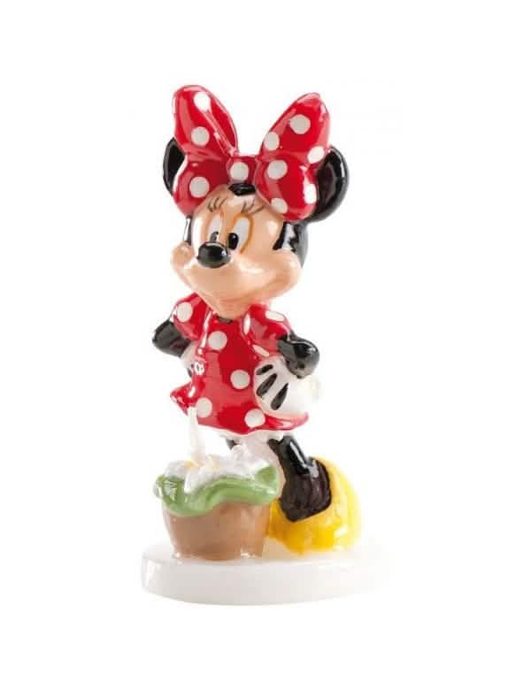 Свещ Minnie за дете червен с бели точки