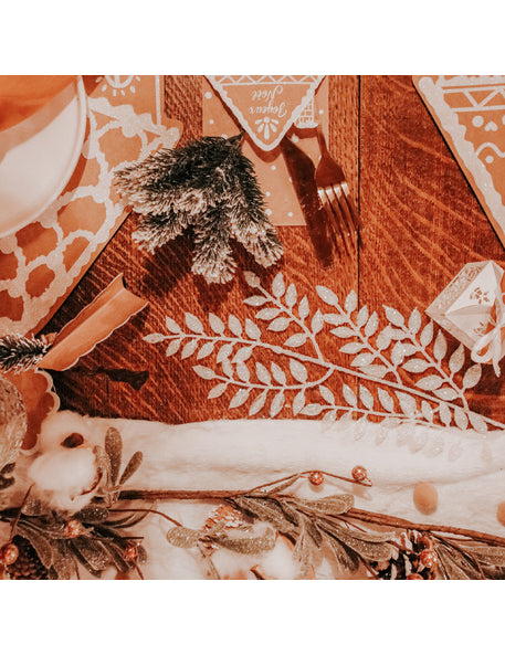 Клонка с бели брокатени листа 45 cm