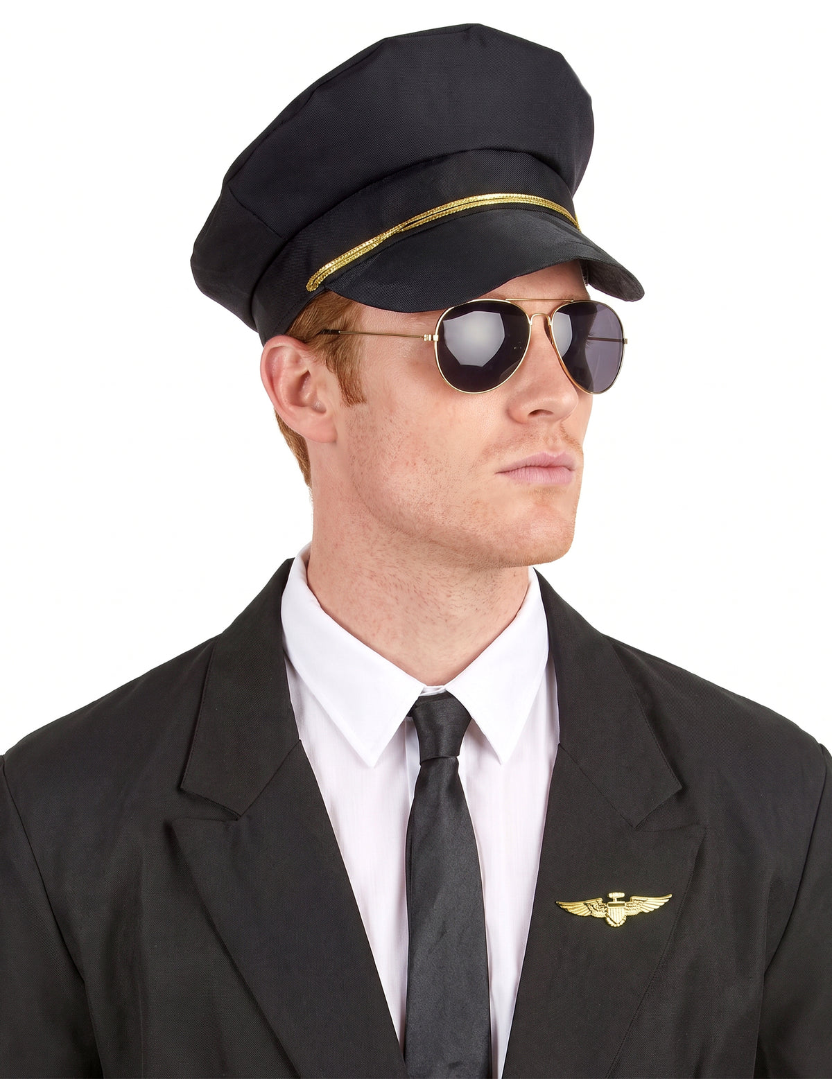 Broche pilote aviateur dorée