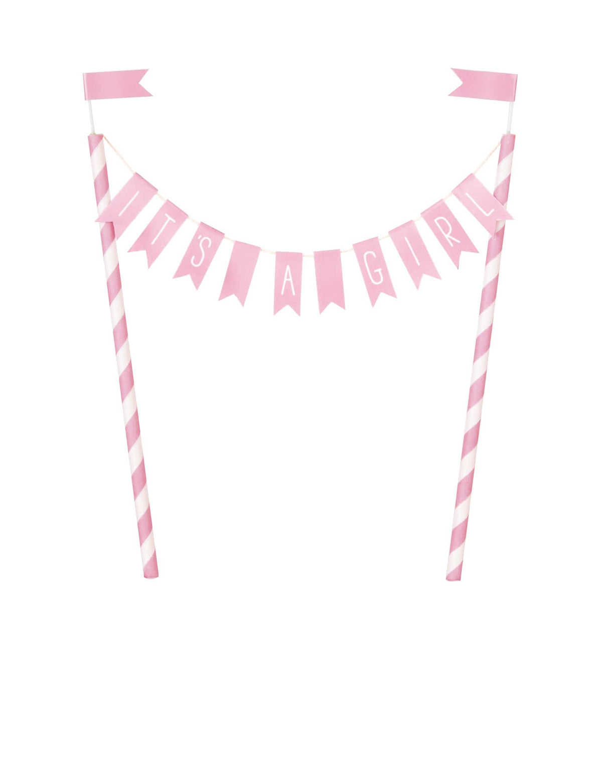 Topper за торта, It's a girl за baby shower розов