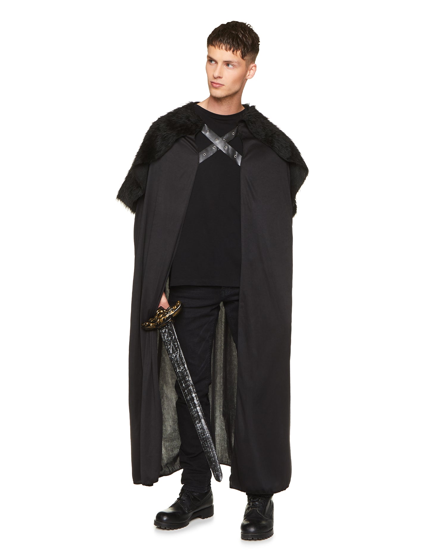 Кейп с мъжка козина