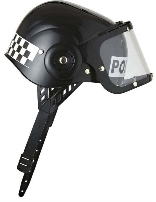 Vue de profil du casque de police pour enfant