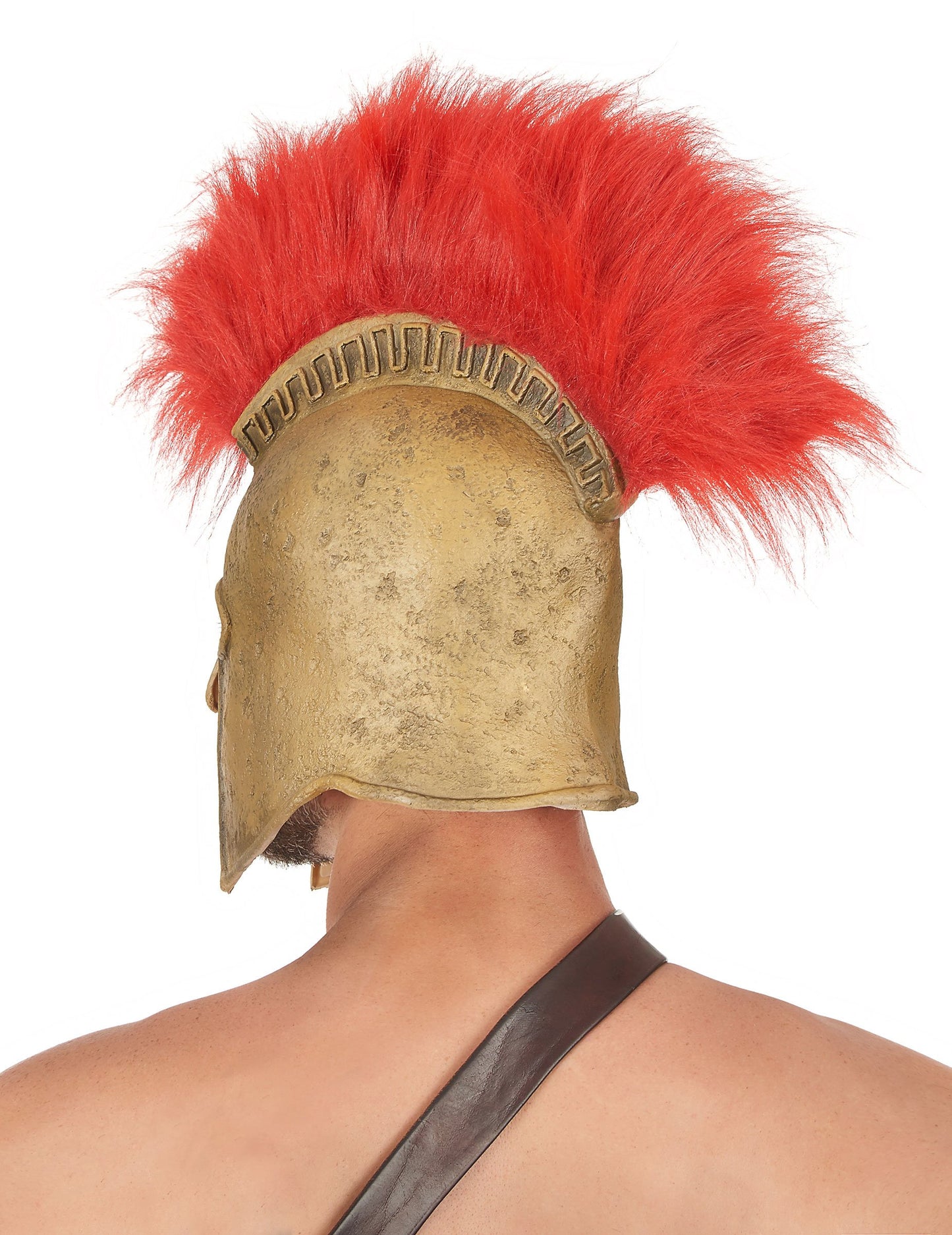 Заден изглед на луксозния римски гладиаторски шлем