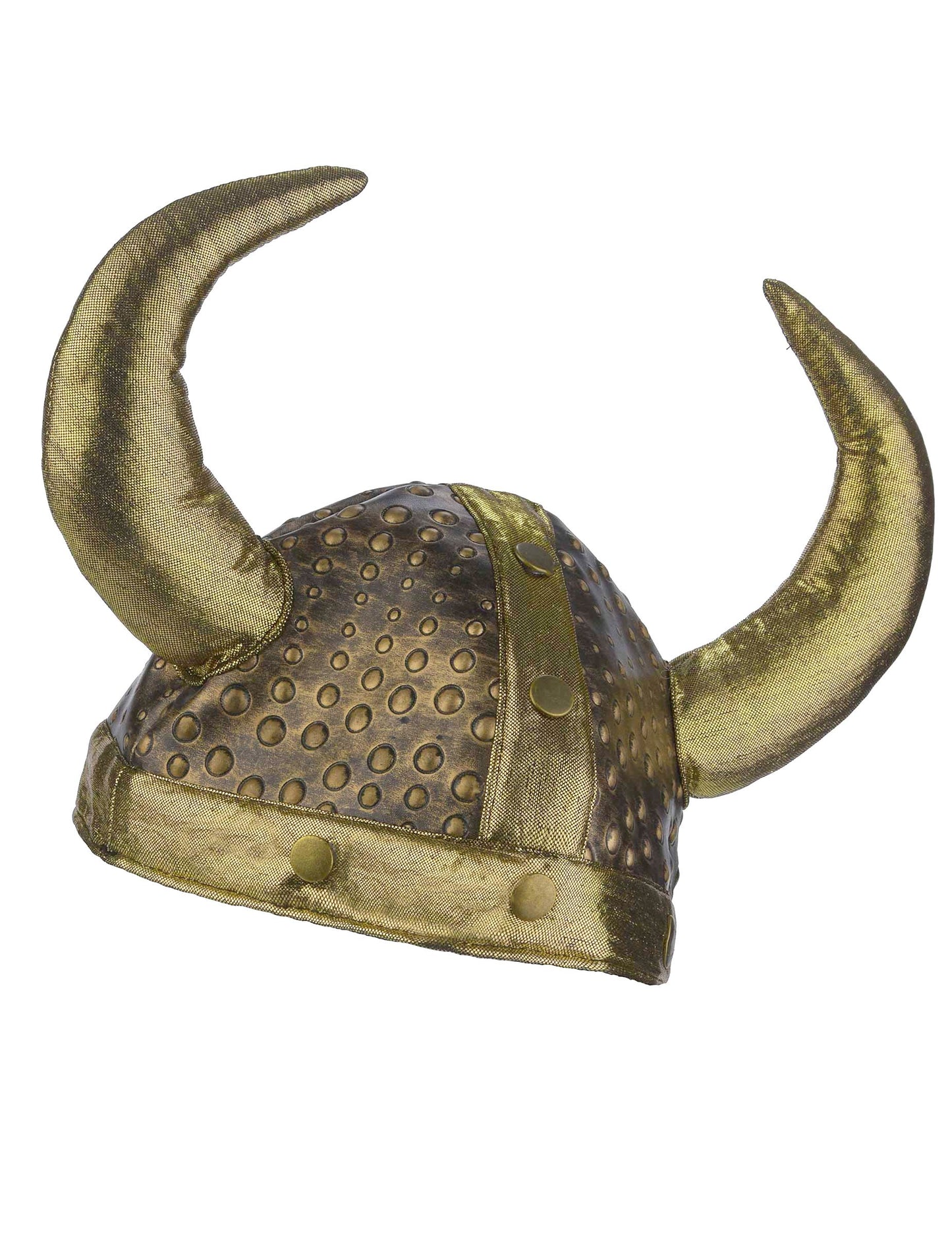Vue de profil du casque viking pour adulte souple métallisé