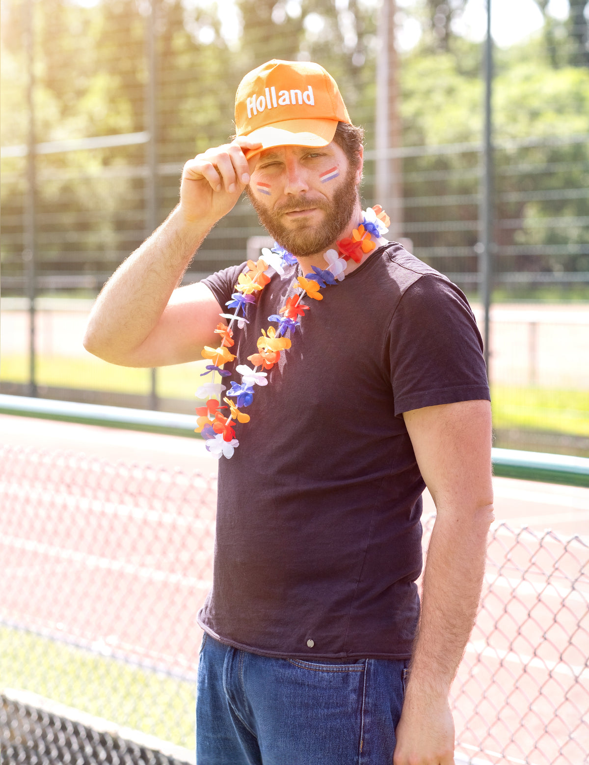 Mise en situation de la casquette supporter Pays-Bas