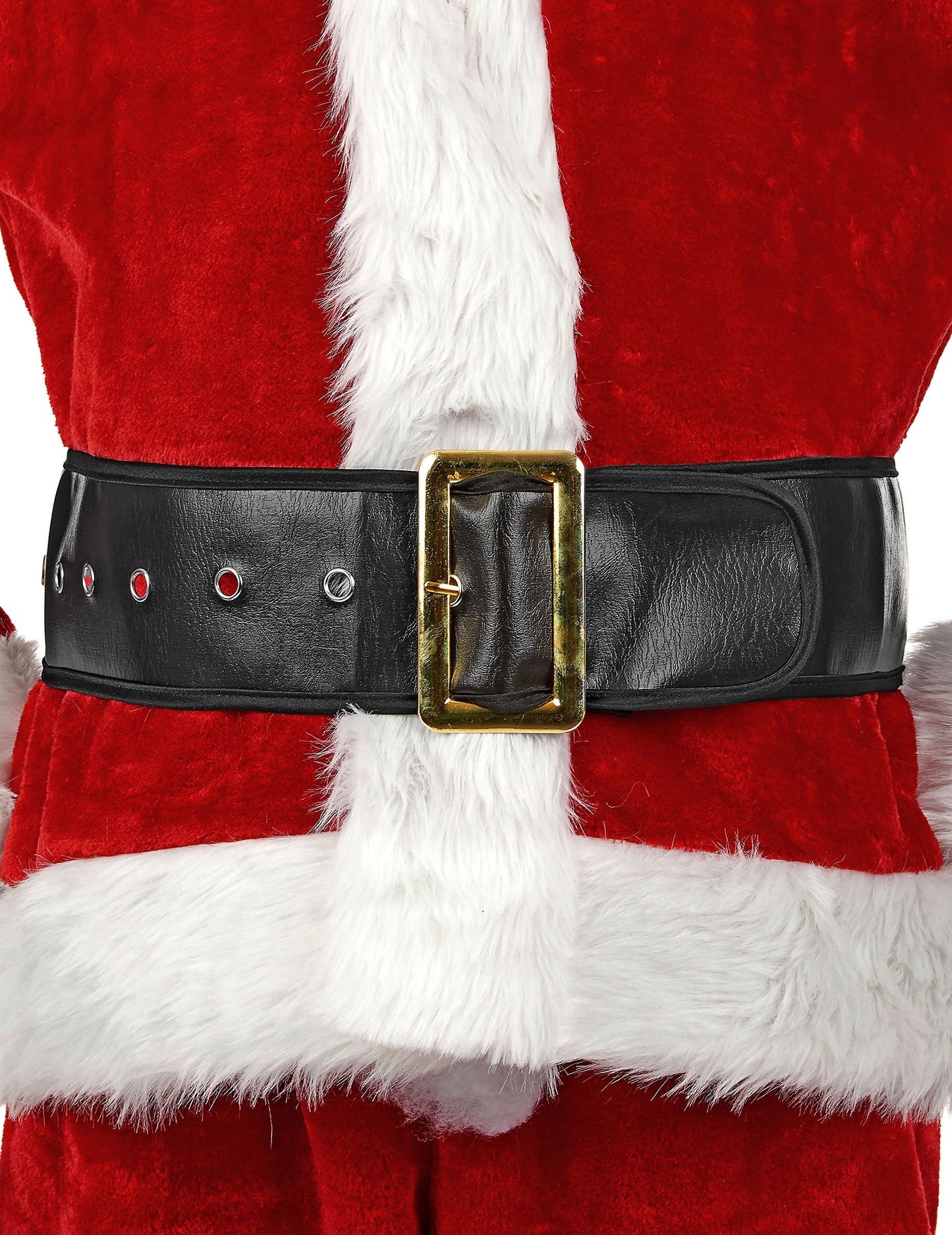 Детайл на катарамата и дупките на широкия черен колан за възрастни