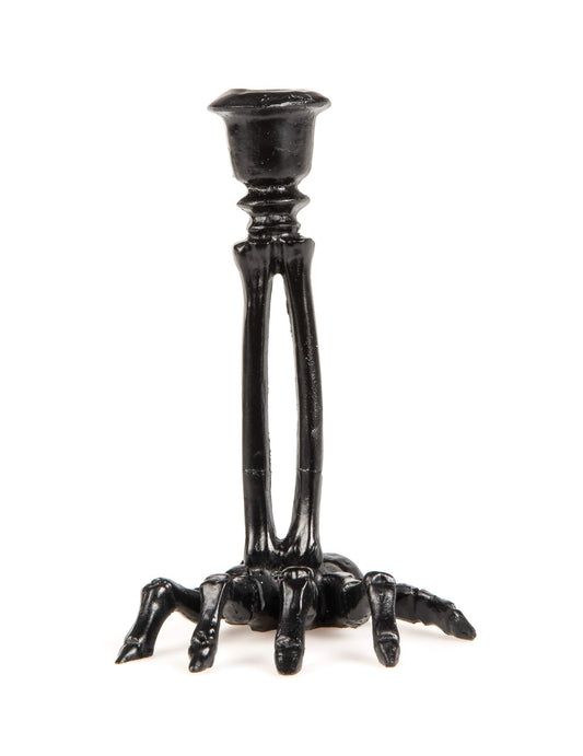 Vue d'ensemble du chandelier en résine squelette noir