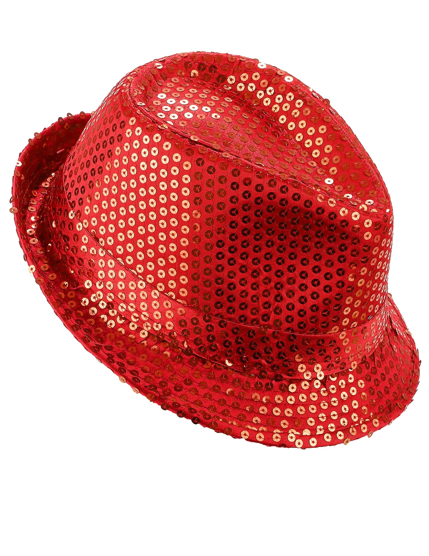 Vue de profil du chapeau borsalino à sequins