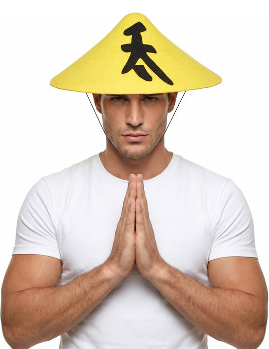 Възрастен -Yeellow Chinese Hat
