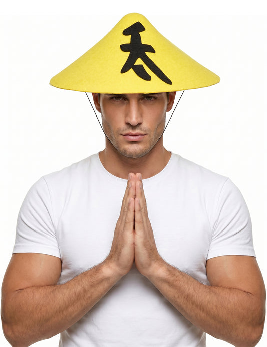 Възрастен -Yeellow Chinese Hat