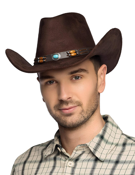 Gros plan de face du chapeau de cowboy Brody