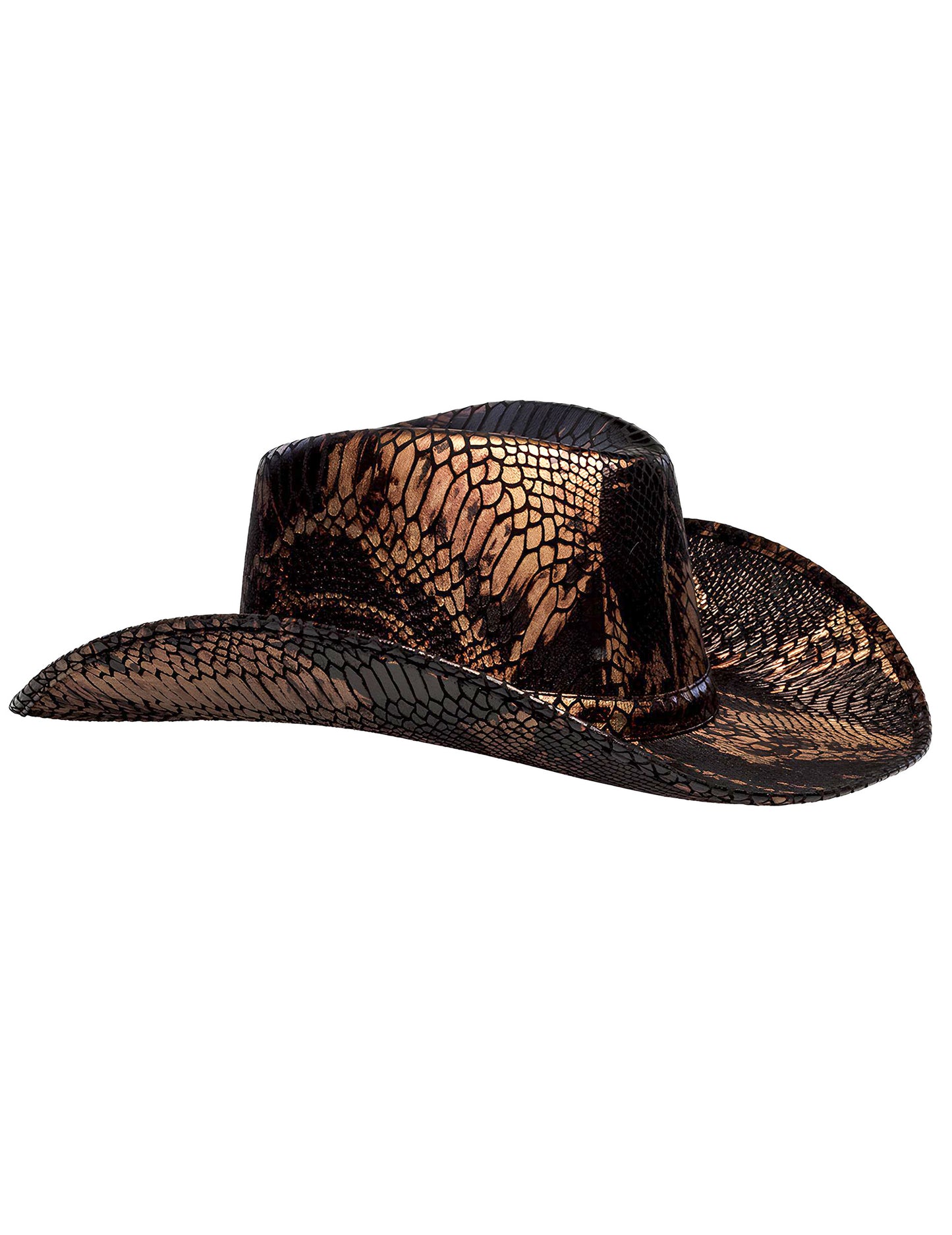 Възрастна кобра кожа каубойска шапка