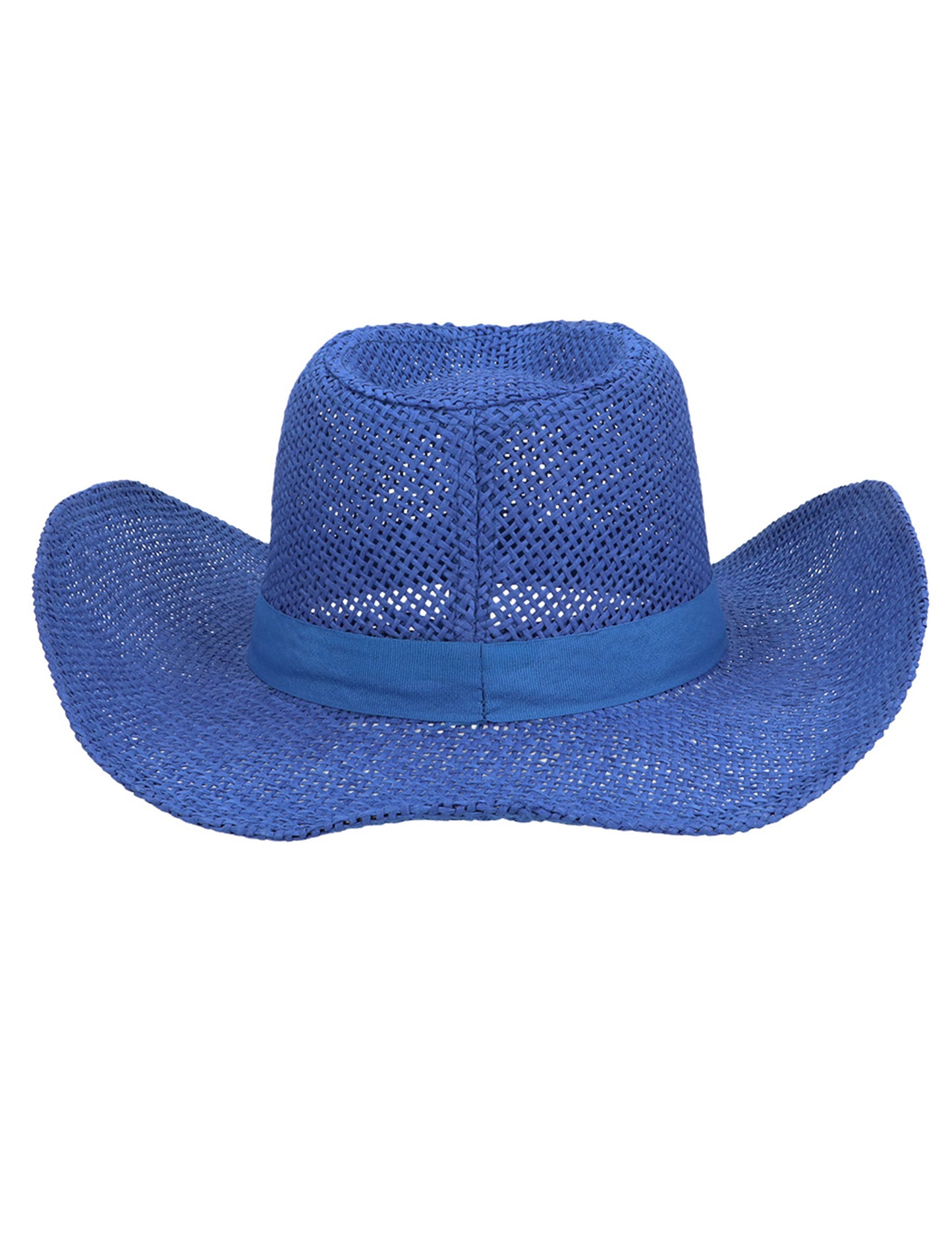 Синя плетена каубойска шапка за възрастни