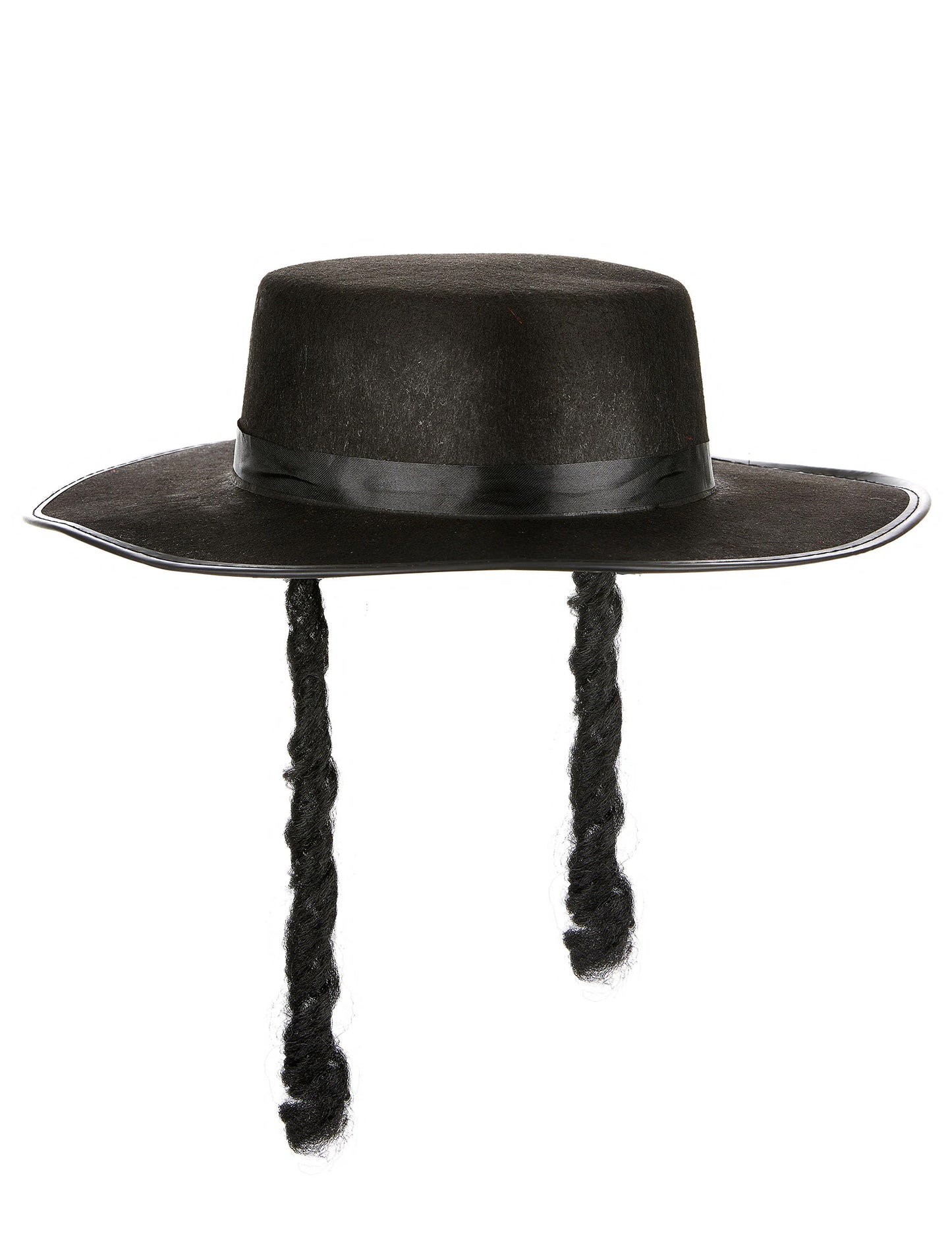 Vue de face du chapeau de rabbi pour adulte