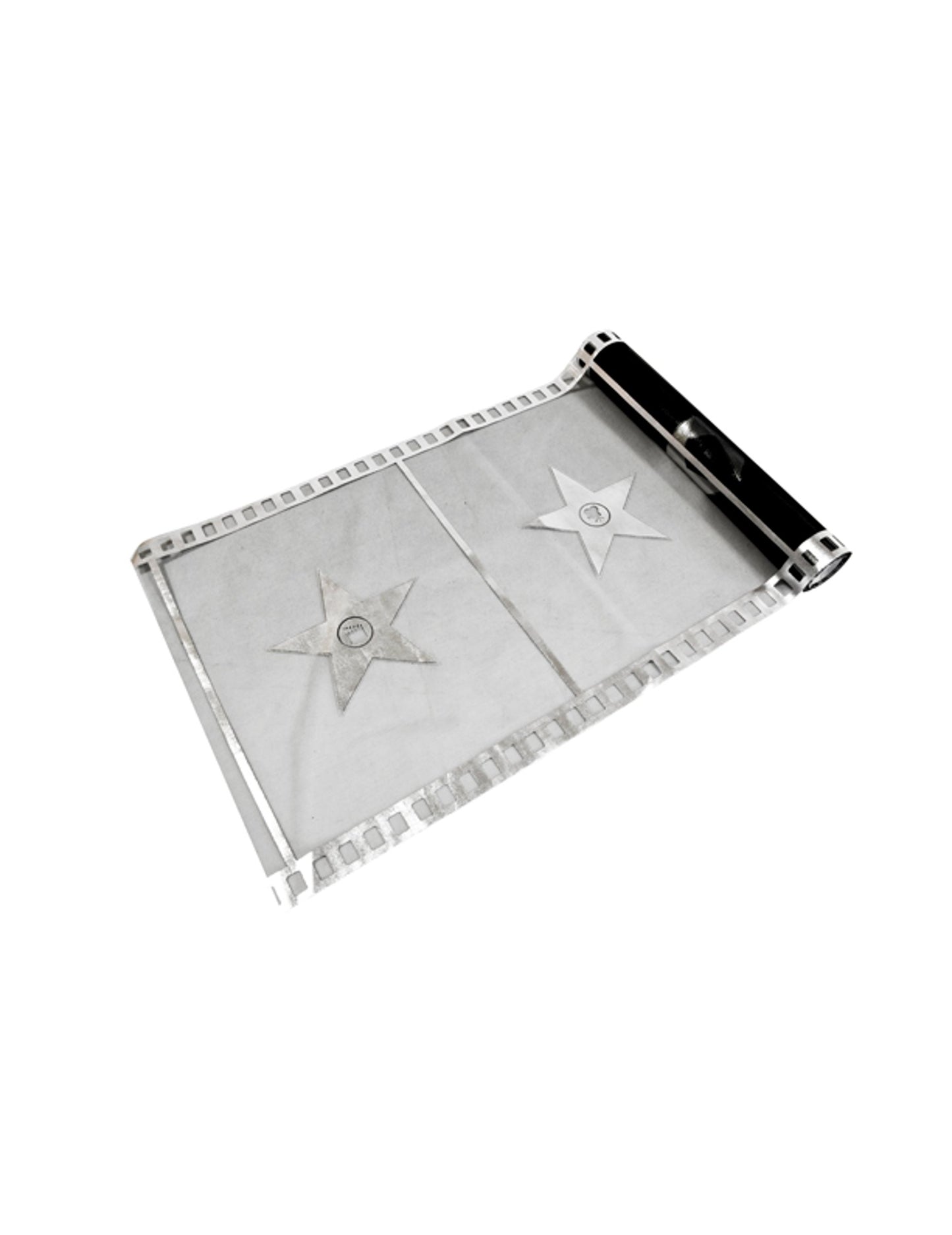 Черна пътека за маса от органза, стил кино, 28 cm x 5 м с фолио