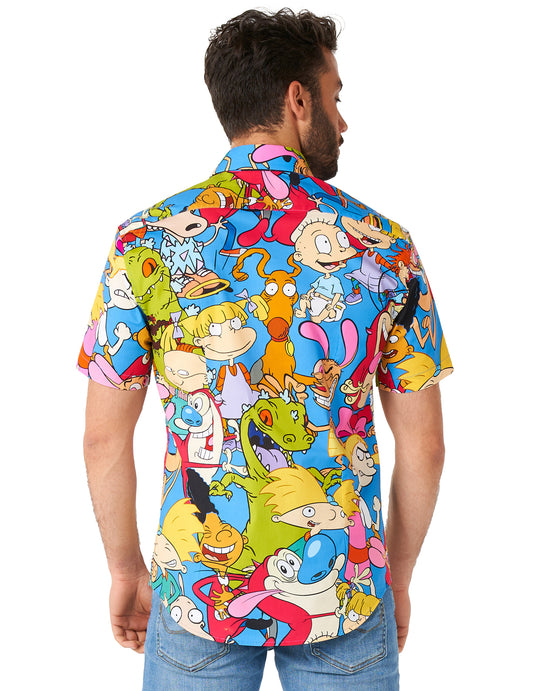 Тениска за възрастни с анимационни герои от 90-те години на Nickelodeon™ с Opposuits™