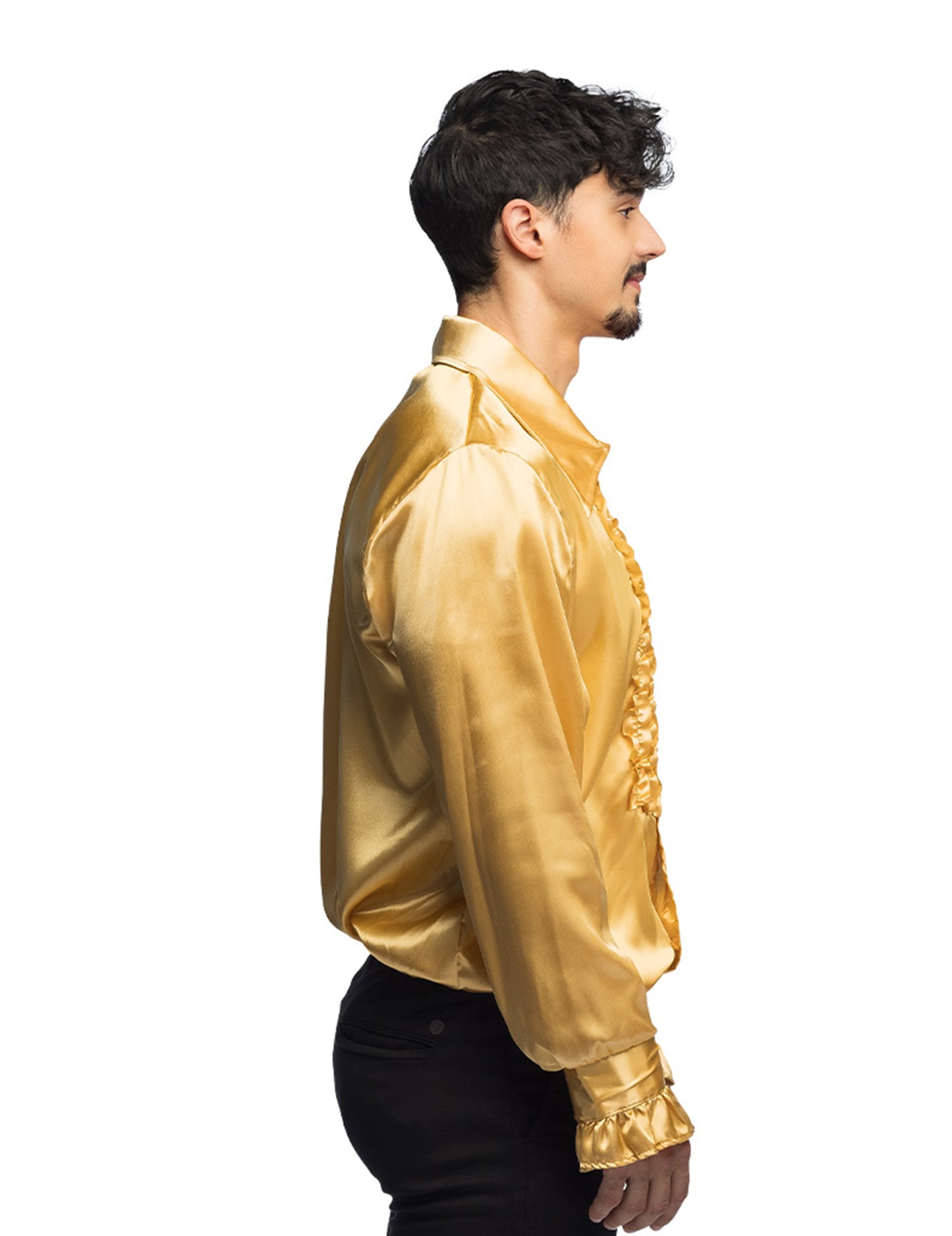 Златна диско риза за мъже