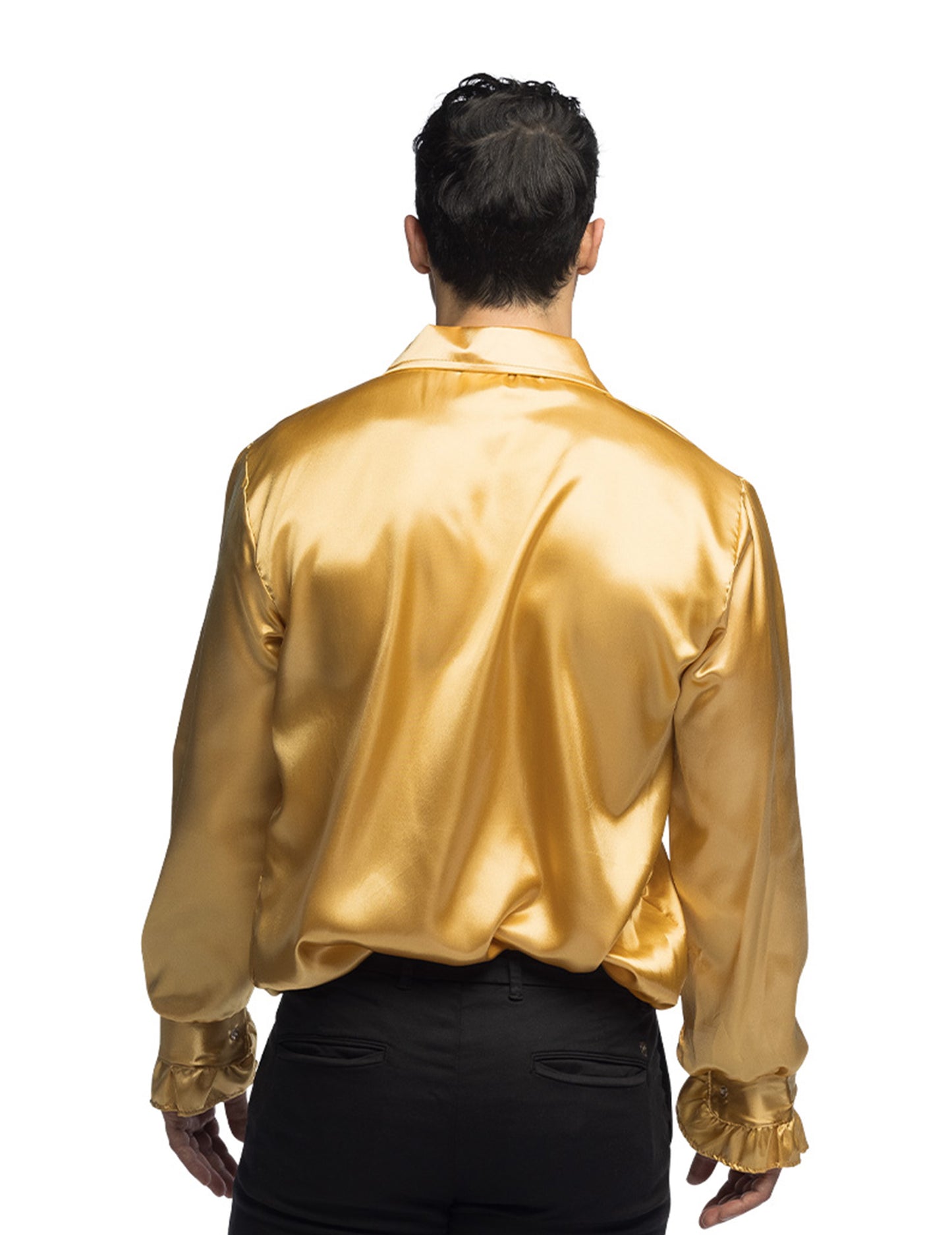 Златна диско риза за мъже