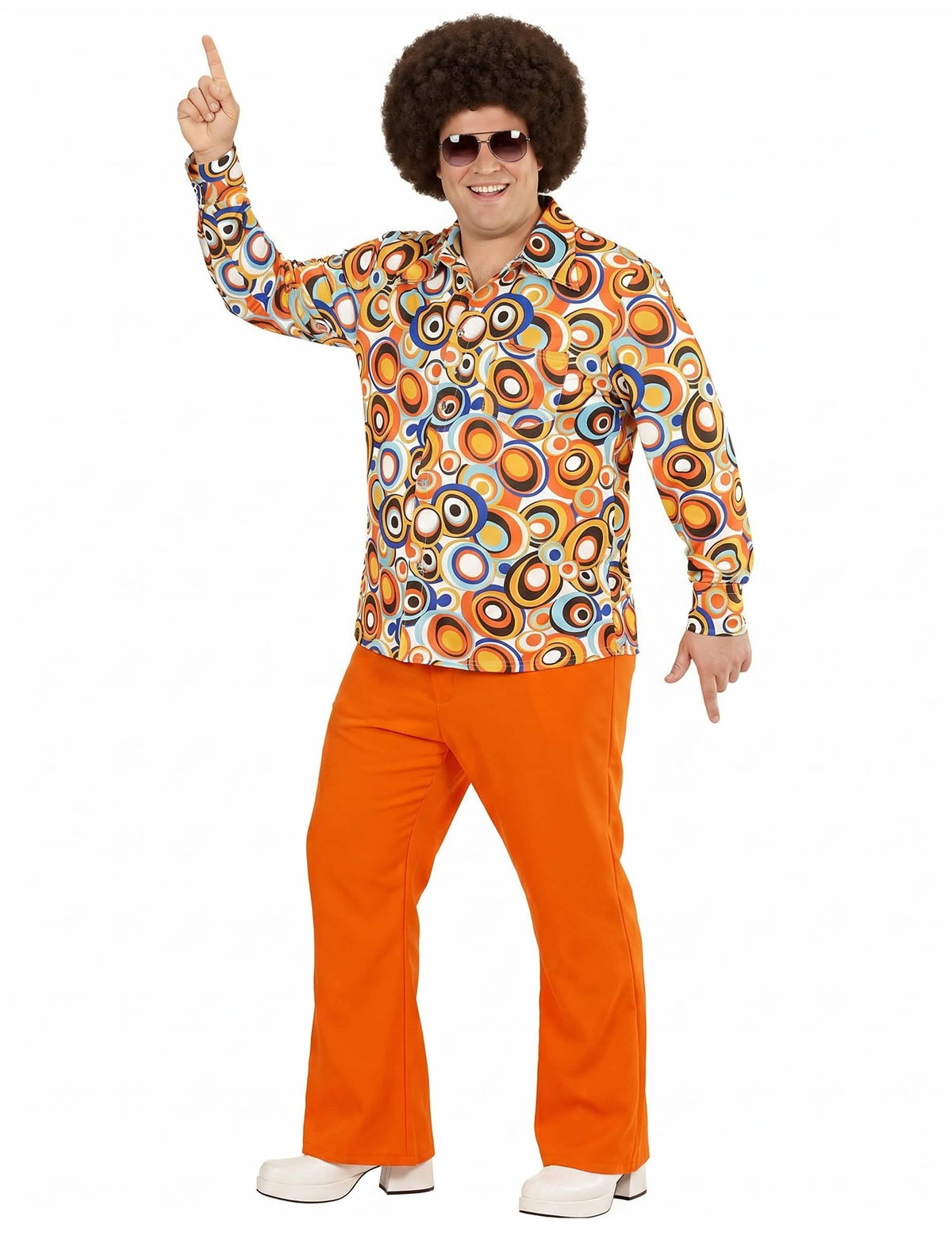 Chemise groovy bubbles années 70 homme