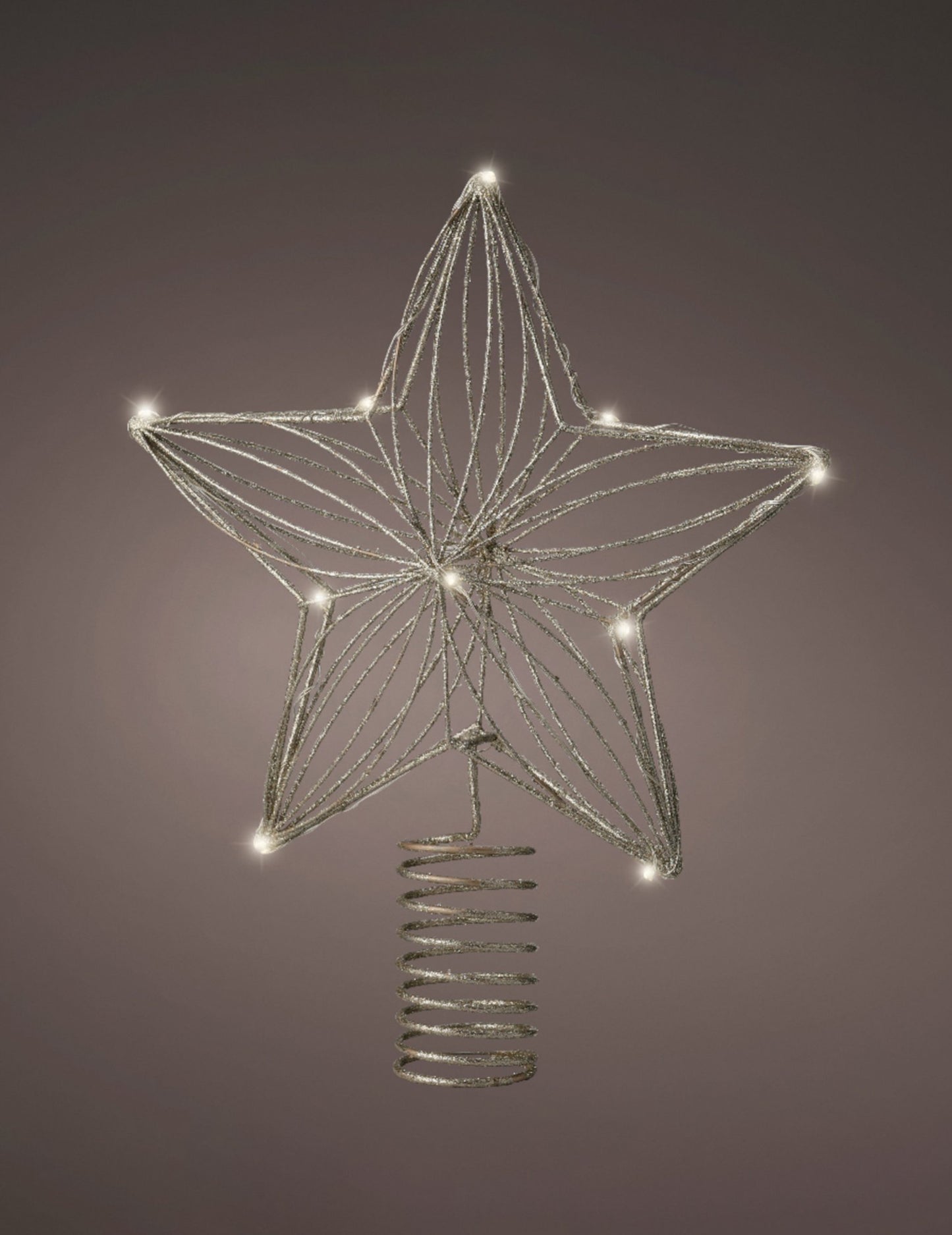 Звездовиден финал с 25 светодиода cm златен блясък