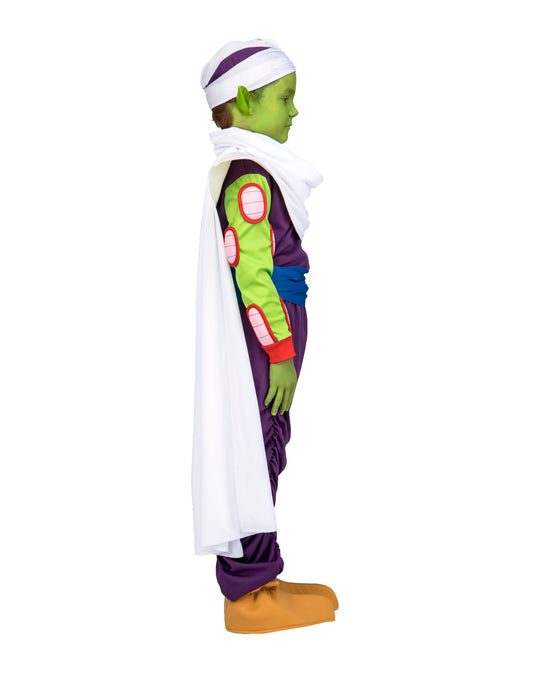 Vue de profil du coffret déguisement Piccolo Dragon Ball™ pour enfant