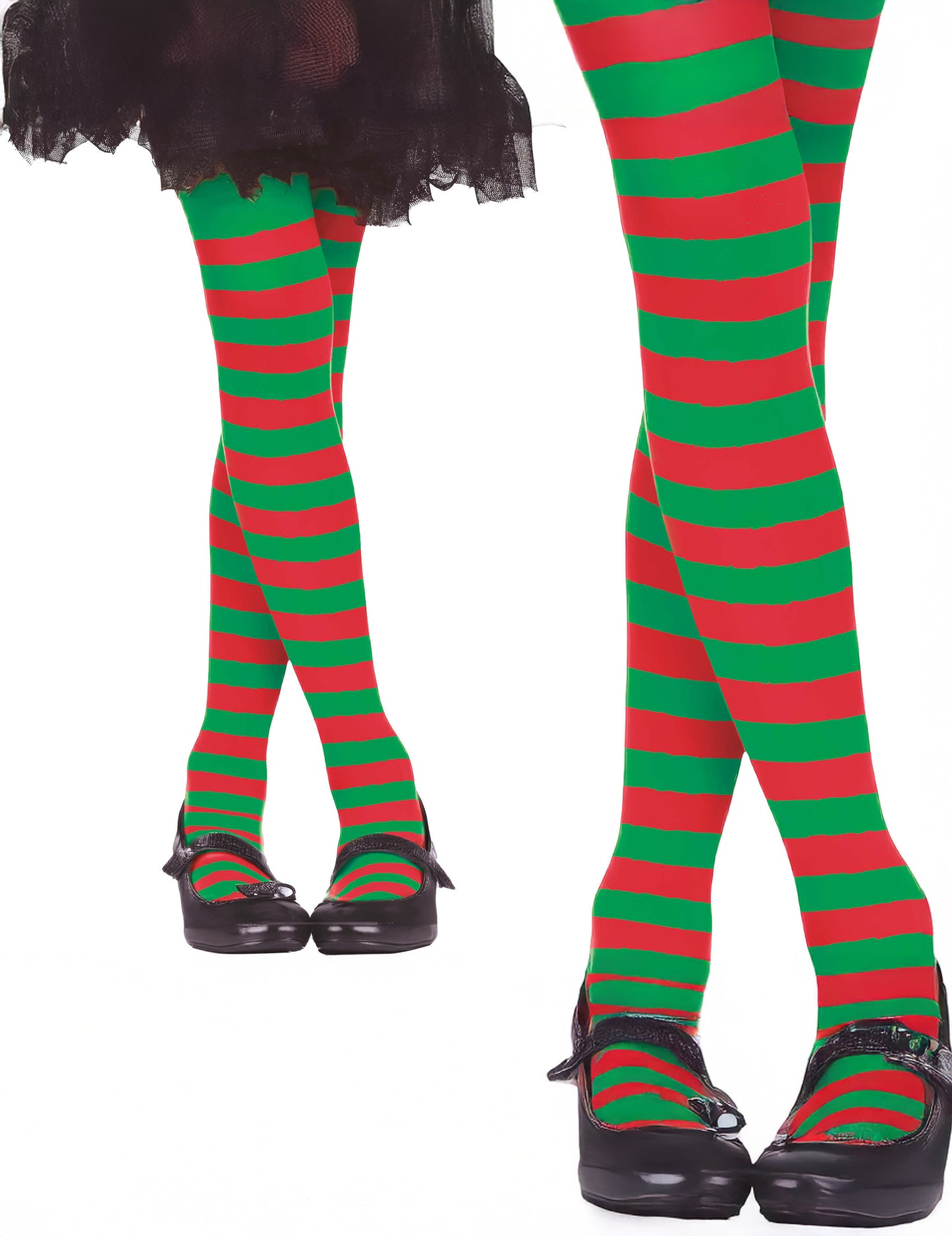 Детски червено-зелени чорапогащи