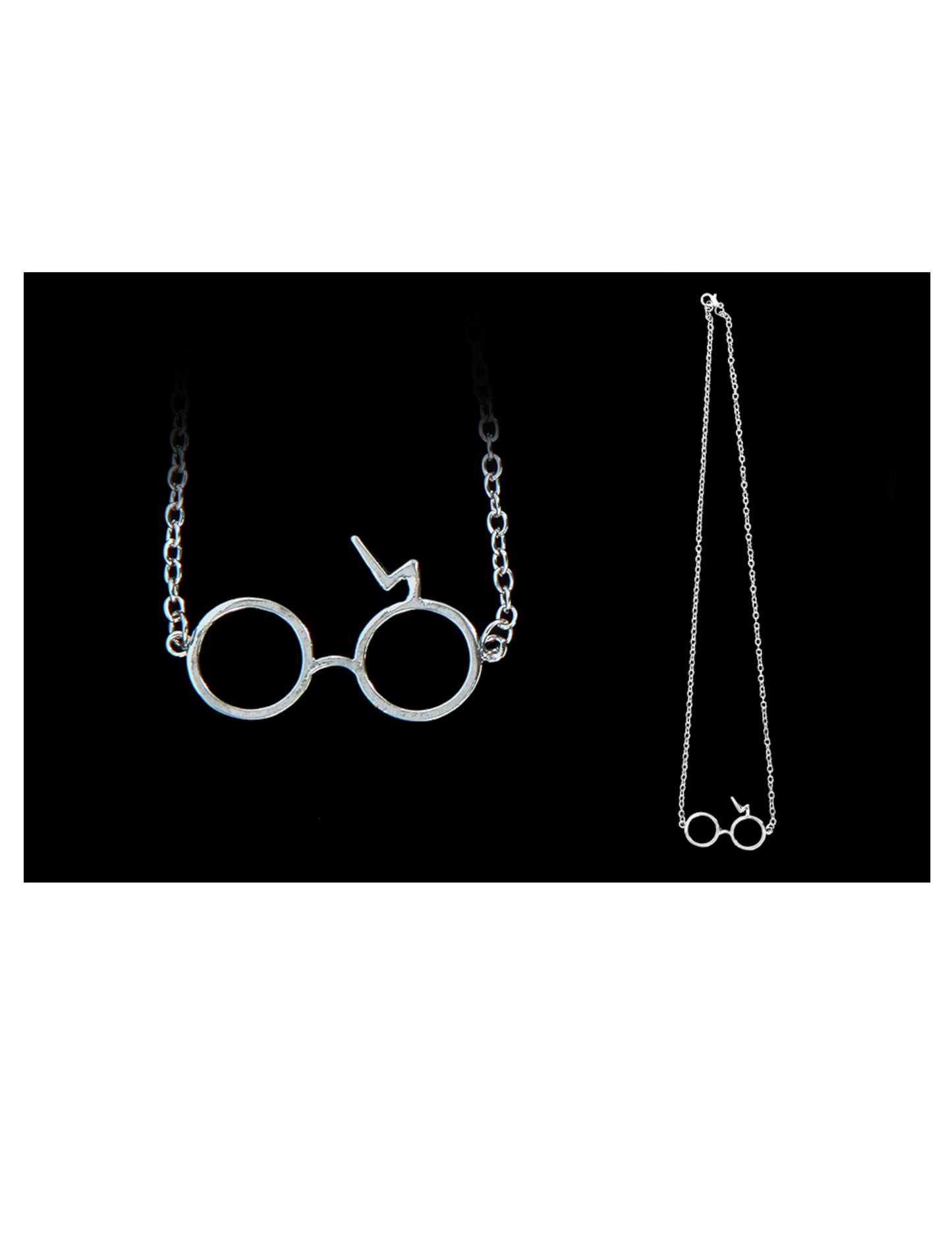 Collier lunettes apprenti sorcier argenté