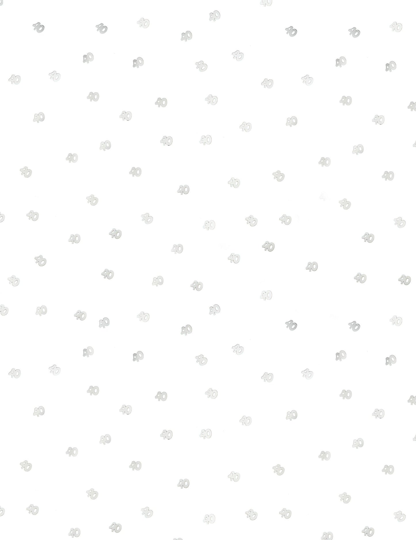 Vue d'ensemble des confettis de table 40 pour anniversaire en bois argentés