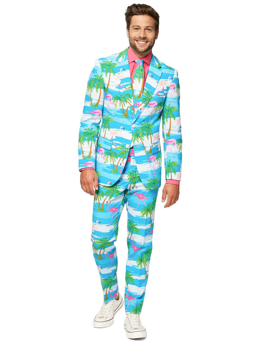 Vue de face du costume Mr. Flamingo pour homme