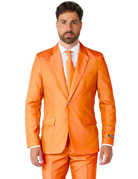 Мъжки костюм Mr. Solid в оранжево Suitmeister™