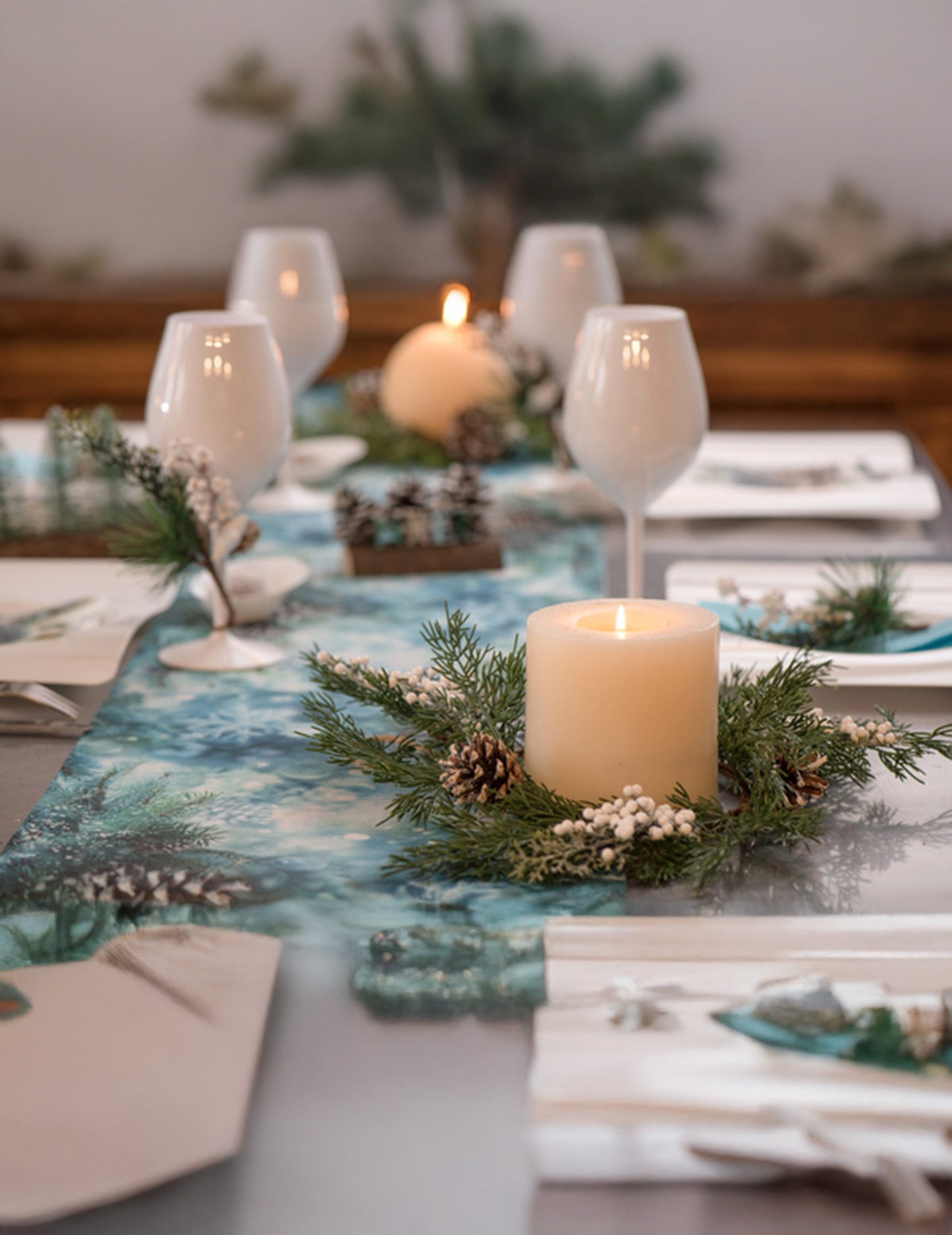 Венец от шишарки и ела 30 x 14 cm, висяща декорация