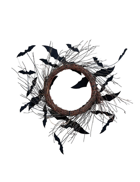 Vue de face de la couronne de porte chauve-souris