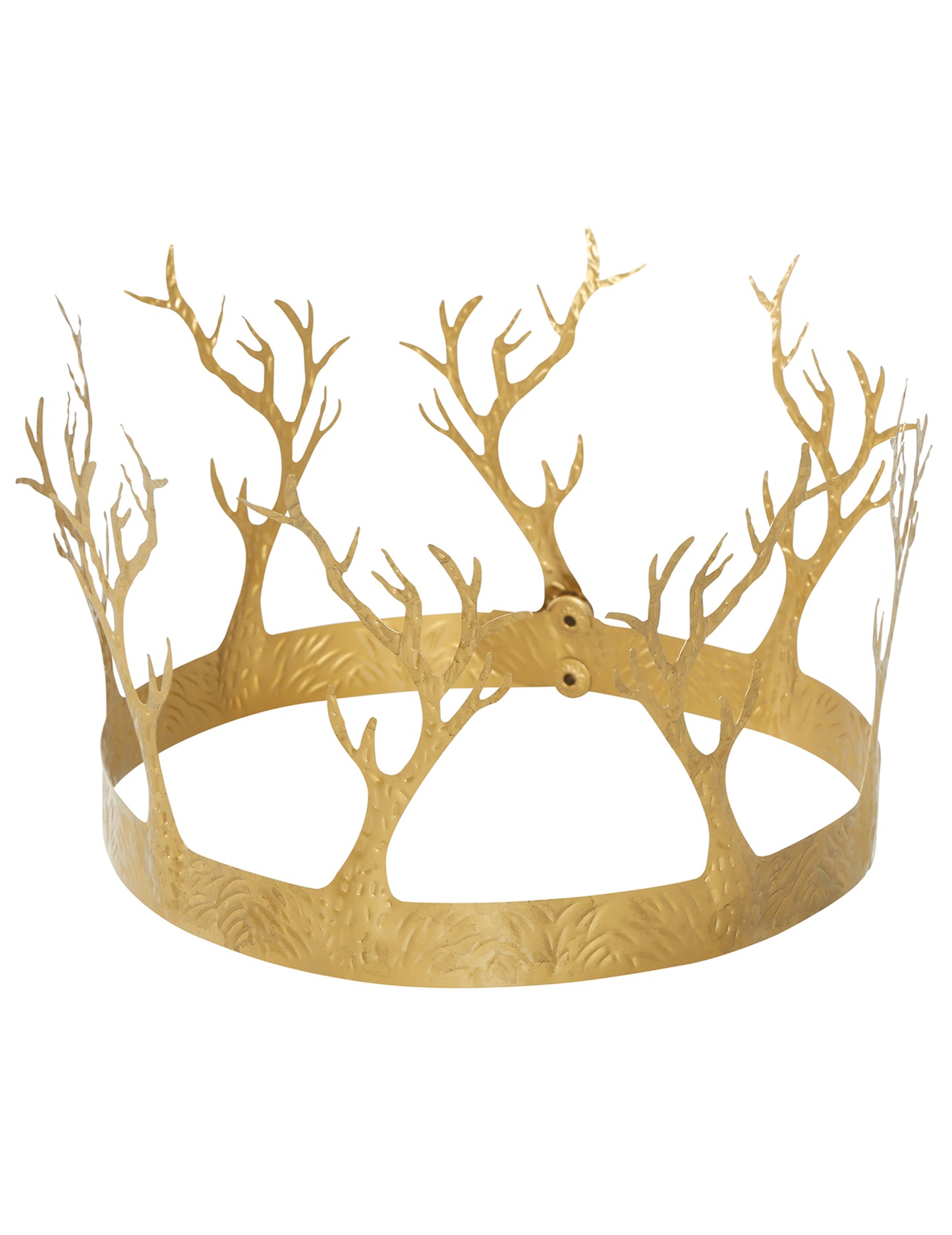 Vue de trois quarts de la couronne roi médiéval