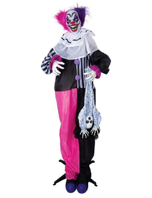 Vue d'ensemble de la décoration animée clown pour Halloween