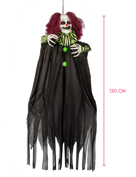 Indication de la hauteur de la Décoration animée Clown Terrifiant pour Halloween suspendu
