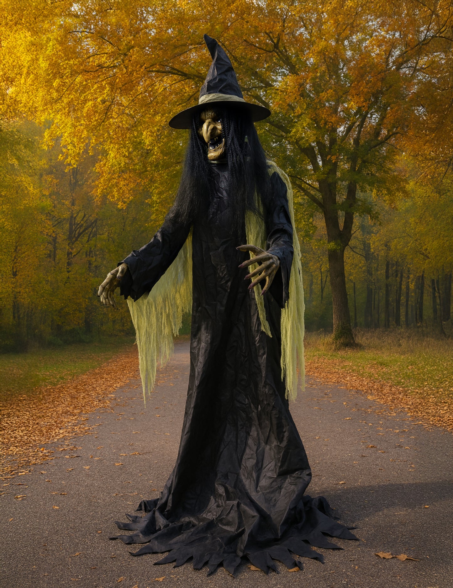 Анимиран гигантски декорация вещица XXL 300 cm