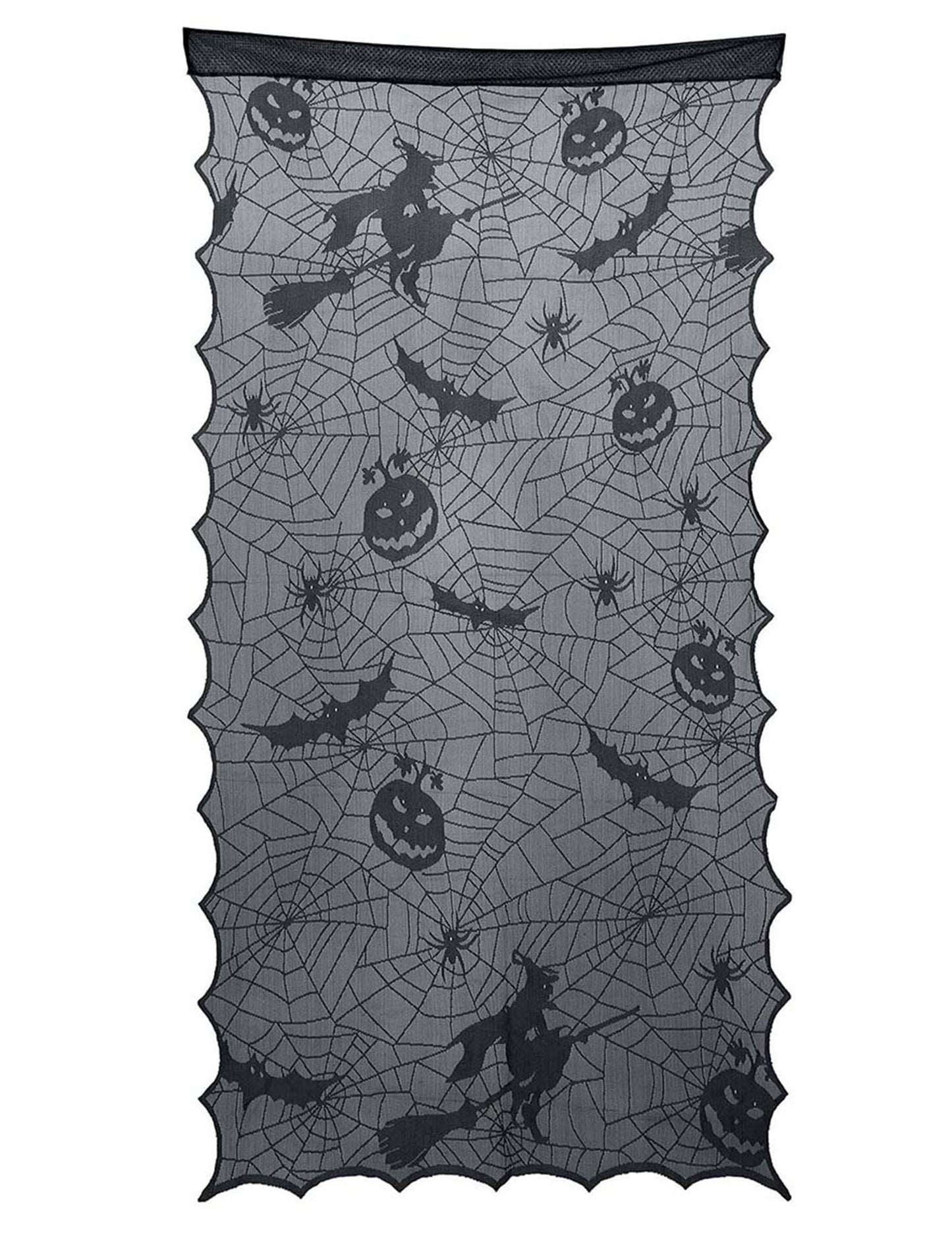 Декорация на черна дантела 194 x 100 cm