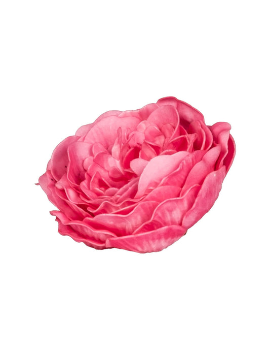 Vue de profil de la décoration de table rose ancienne fuchsia vintage