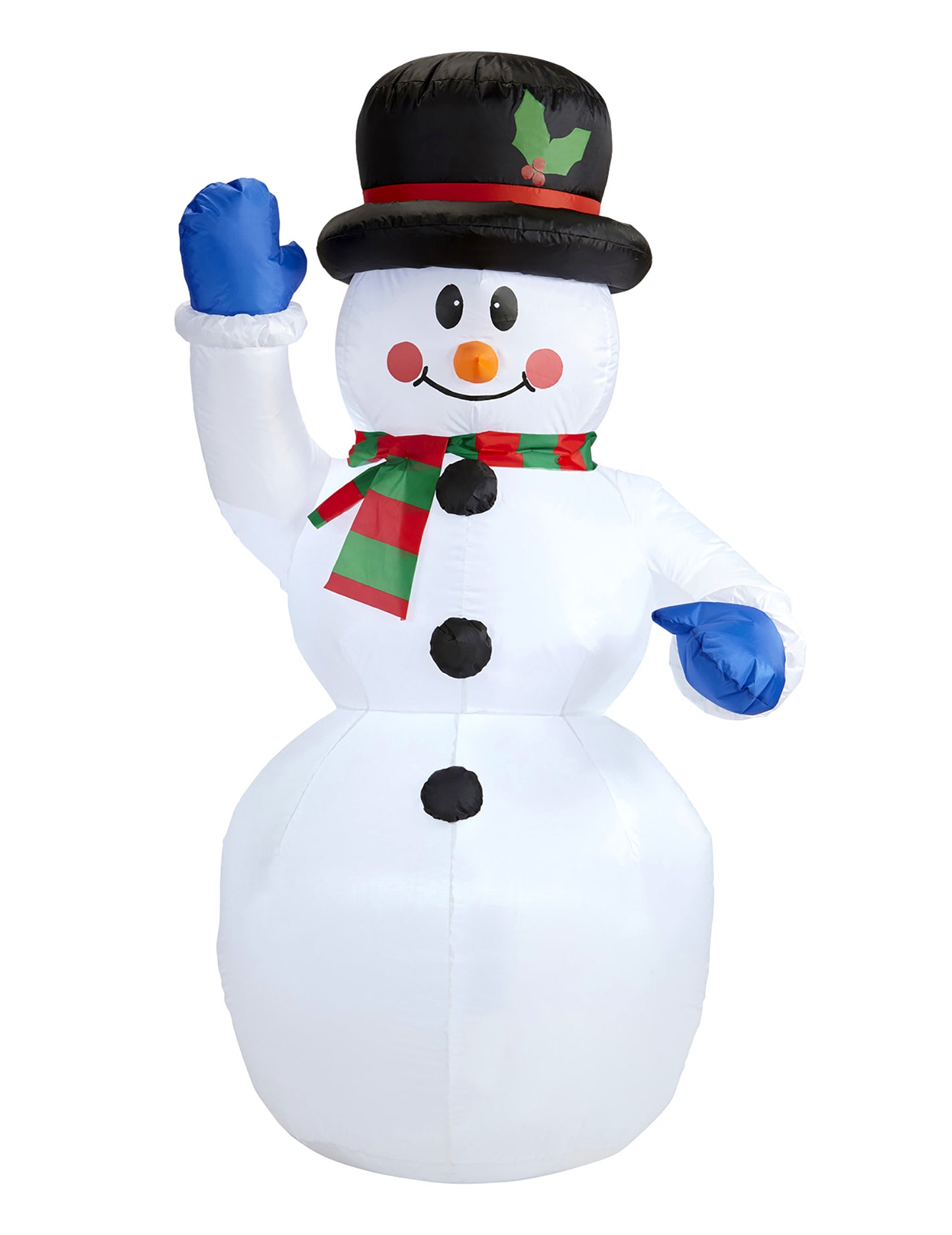 Светеща надуваема коледна украса снежен човек 150 cm