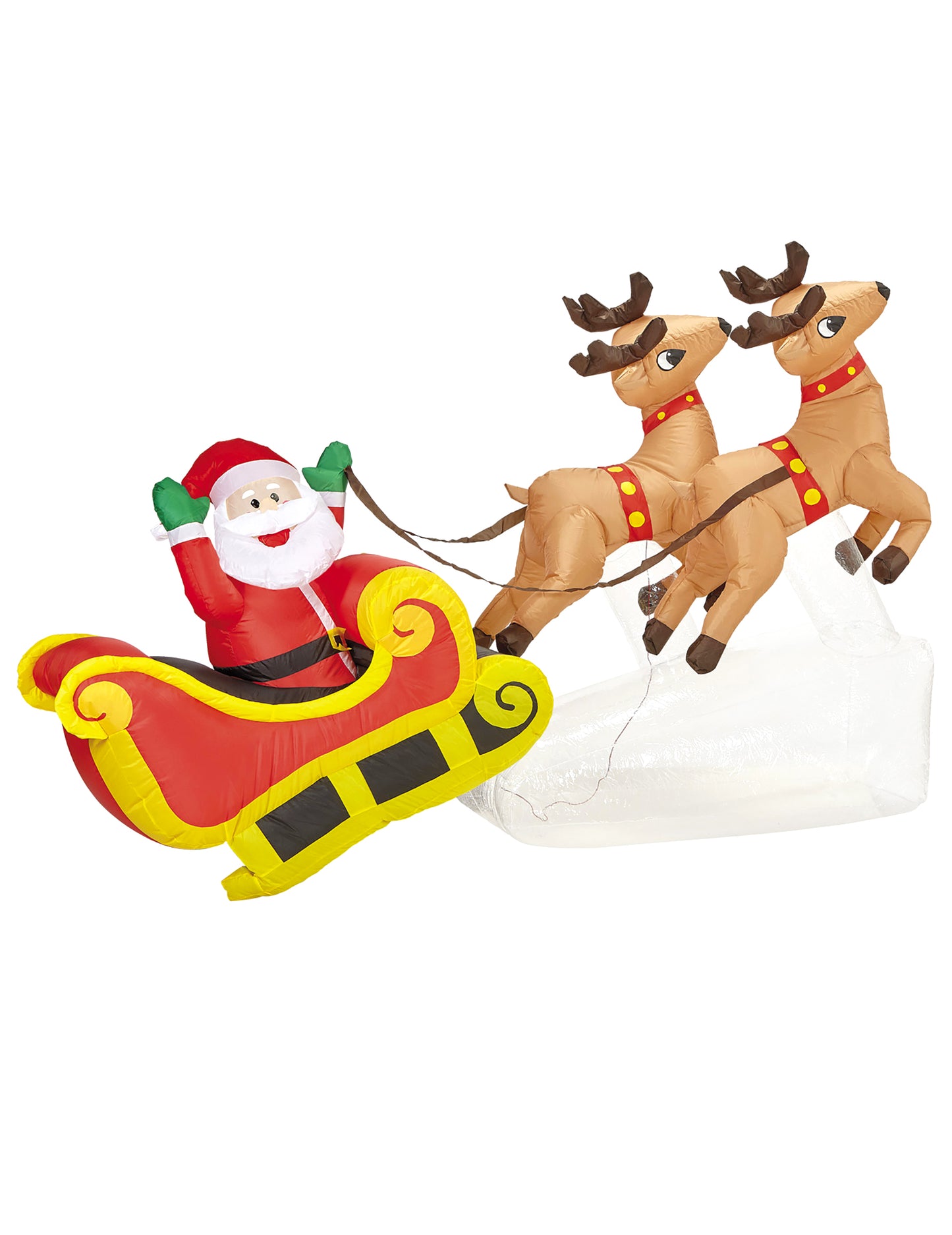 Светеща надуваема украса – шейна на Дядо Коледа 210 cm