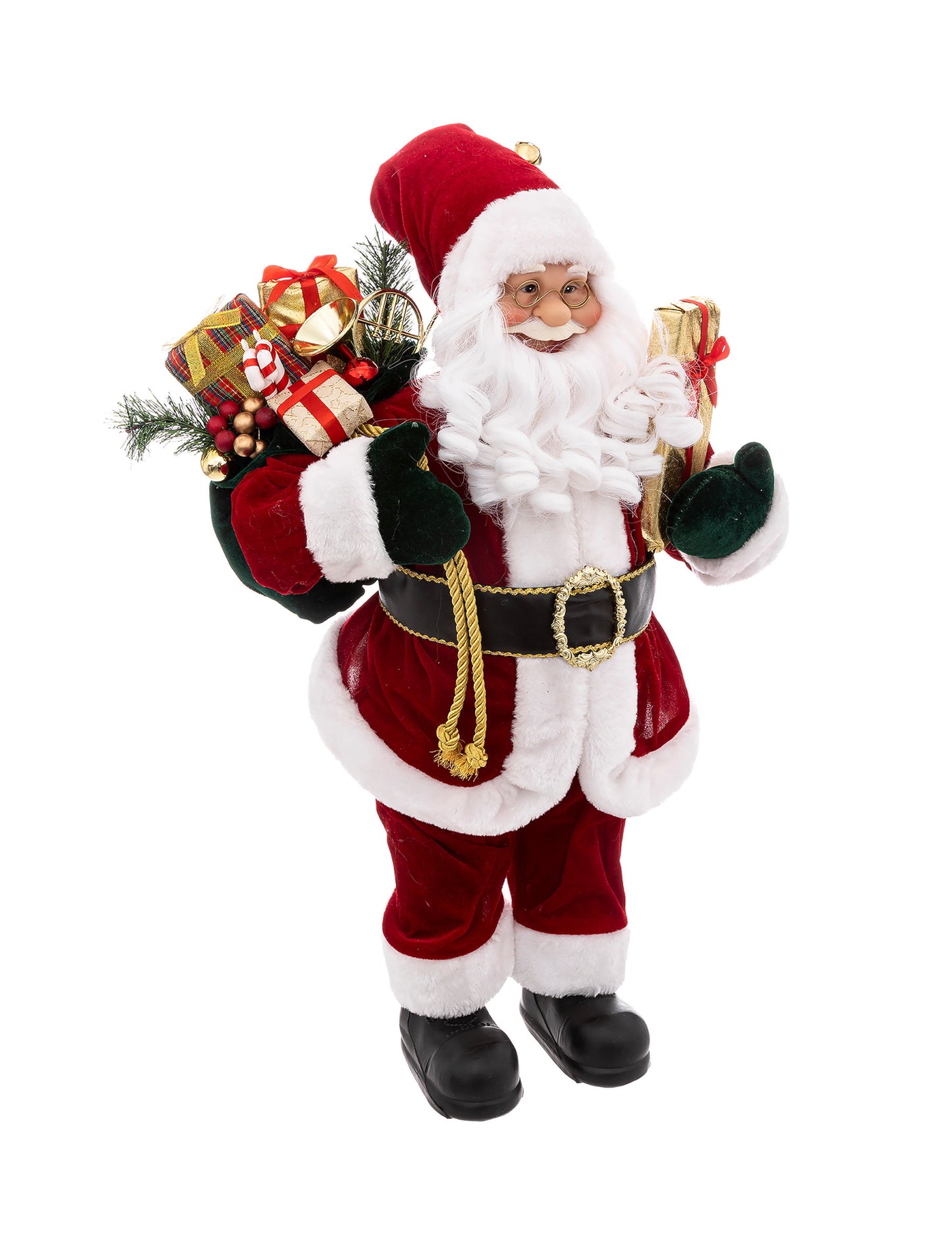 Луксозна декорация Дядо Коледа 60 cm кадифе