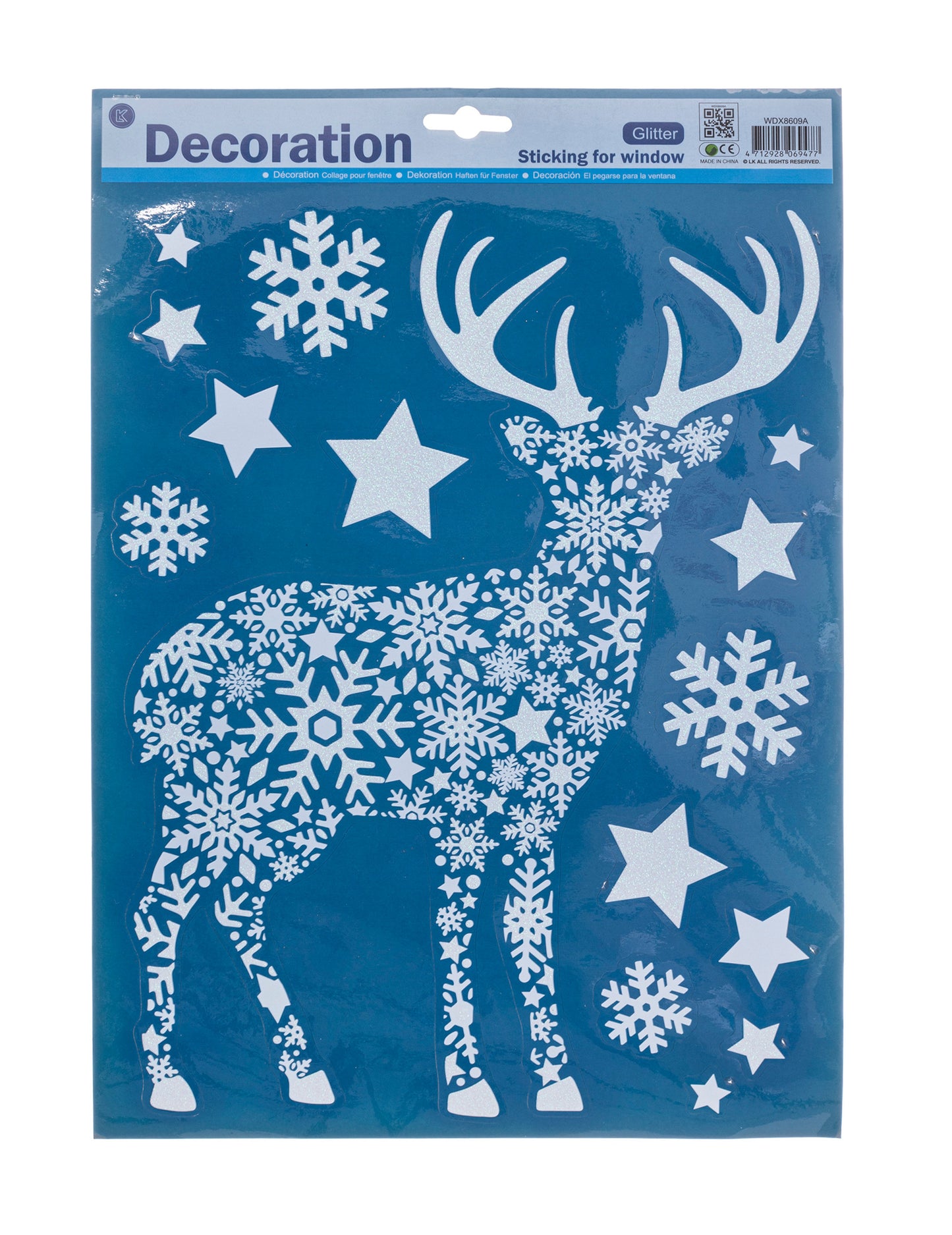 Декорация за прозорец 24 x 41 cm ела и северни елени