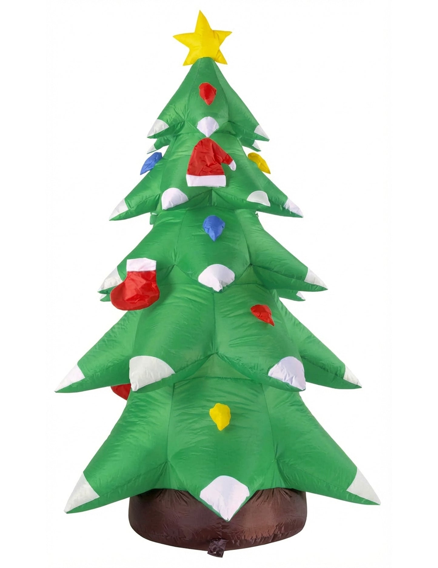 Надуваема и светеща украса за коледна елха 183 cm