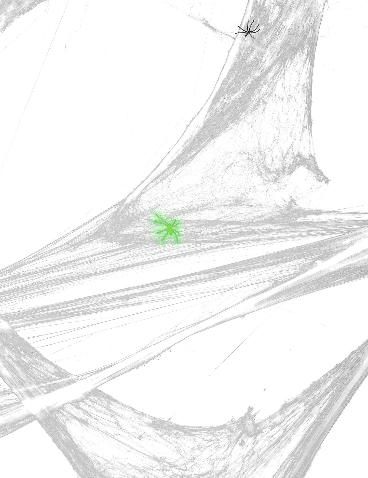 Декорация на платно от бял паяк с паяци 500 g Хелоуин