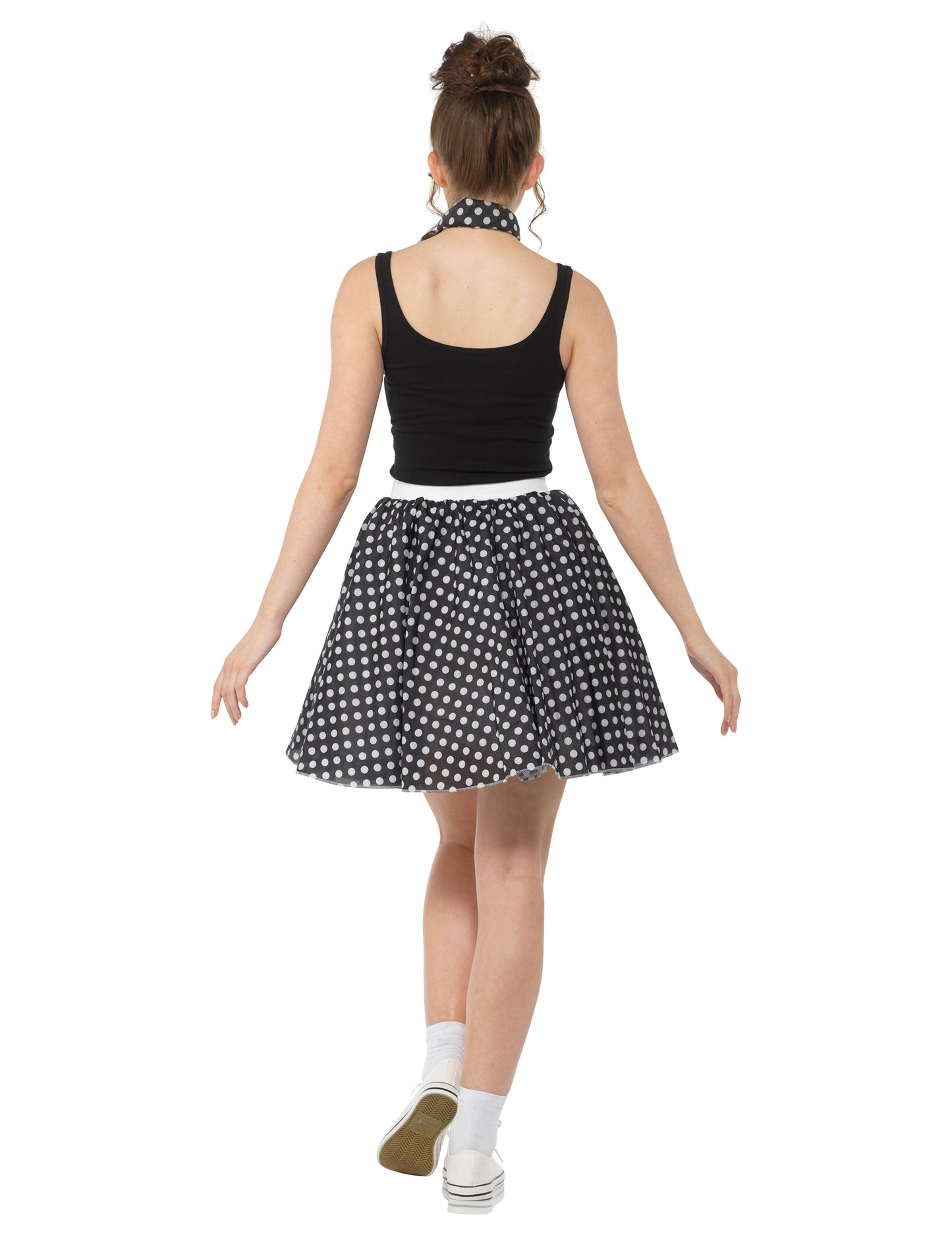 Костюм от 1950 г. черен с женски грах