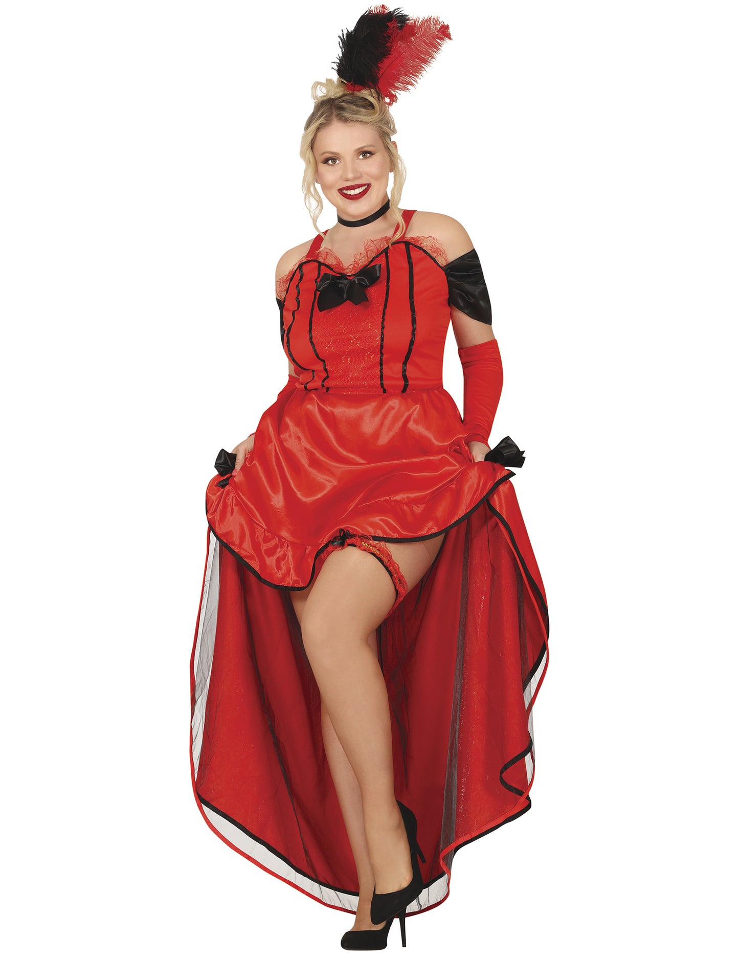 Red Cancan костюм с черни възли