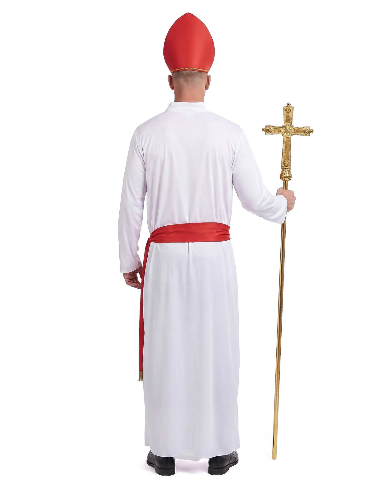 Déguisement cardinal rouge et blanc homme