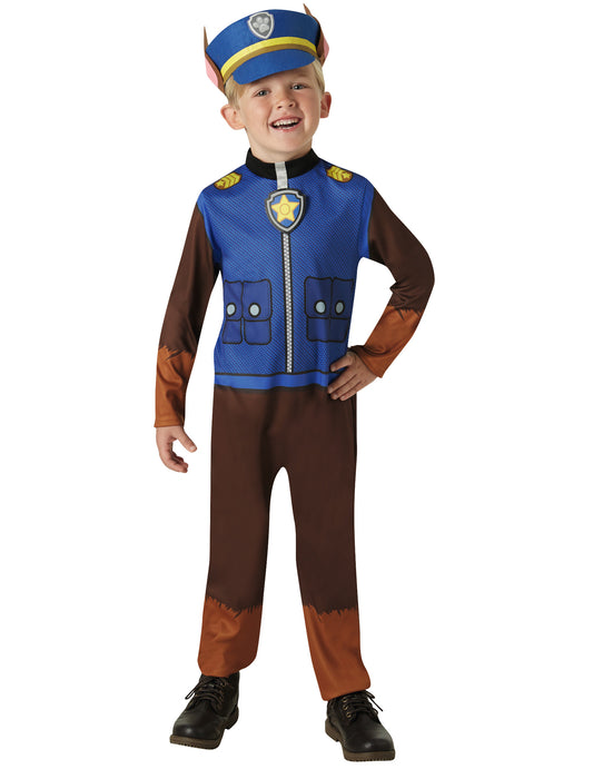 Vue de face du déguisement classique Chase Pat' Patrouille™ pour enfant
