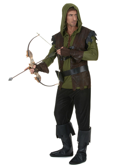 Vue de profil du déguisement chasseur archer
