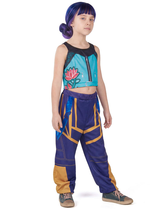 Vue de trois-quarts du déguisement Chasseuse de démon Kpop